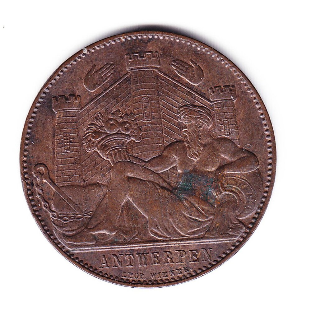 1885 Antwerp Exposition Universelle D'Anvers Medal (b200)